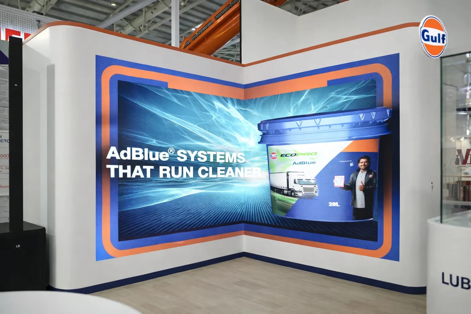 Gulf Oil L-Shape Anamorphic Display at EXCON 2025