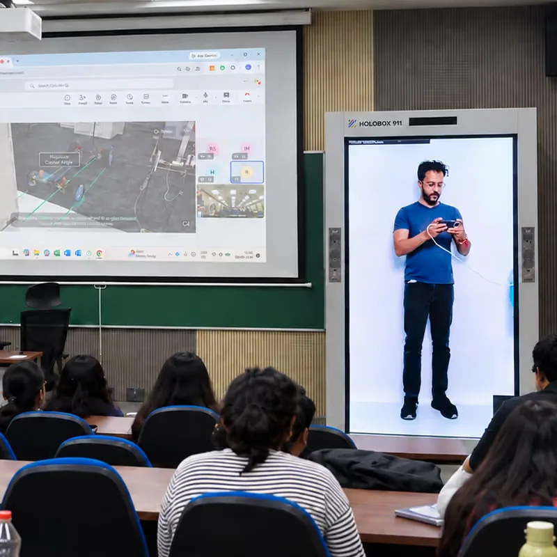 HoloBox911 live guest lecture at IMT Ghaziabad classroom