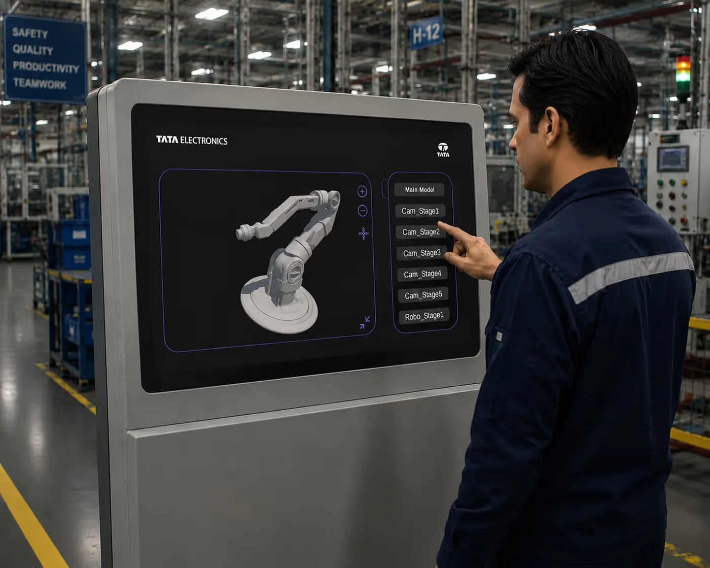 An offline 3D touchscreen platform for the Tata Electronics experience centre: The challenge
