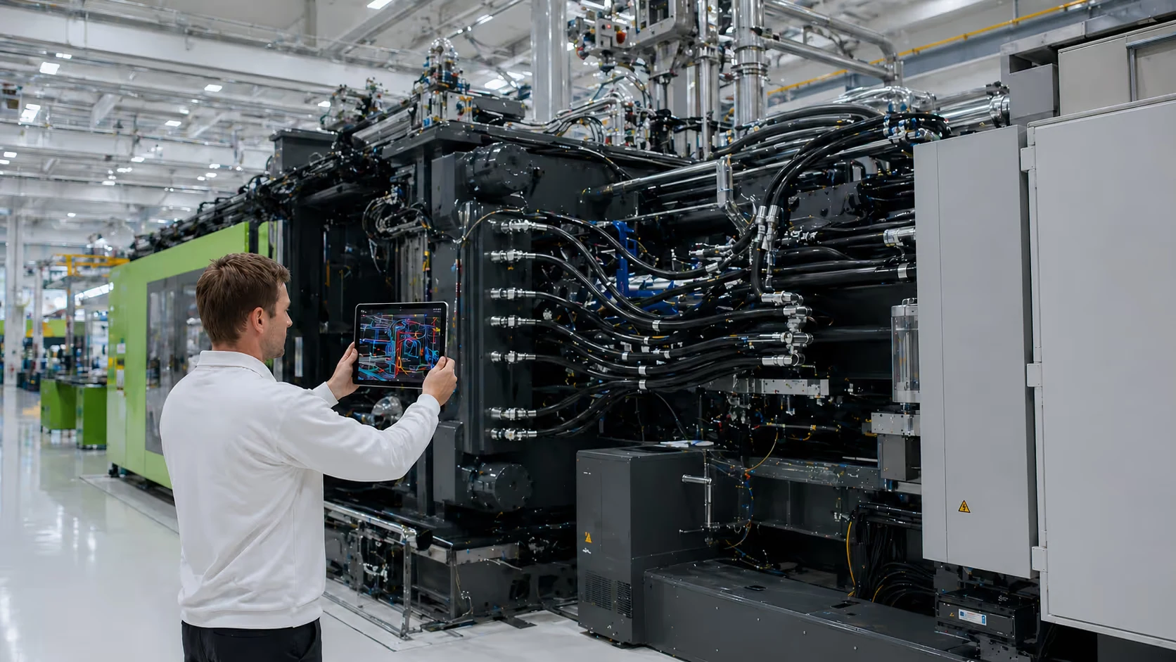 How an injection moulding machinery maker uses tablet AR for final quality checks: What they did: AR inspection against a digital twin