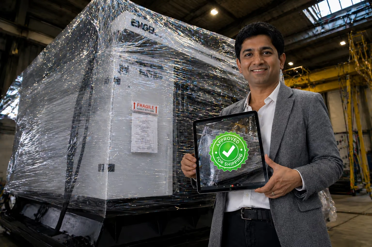 How an injection moulding machinery maker uses tablet AR for final quality checks: Results