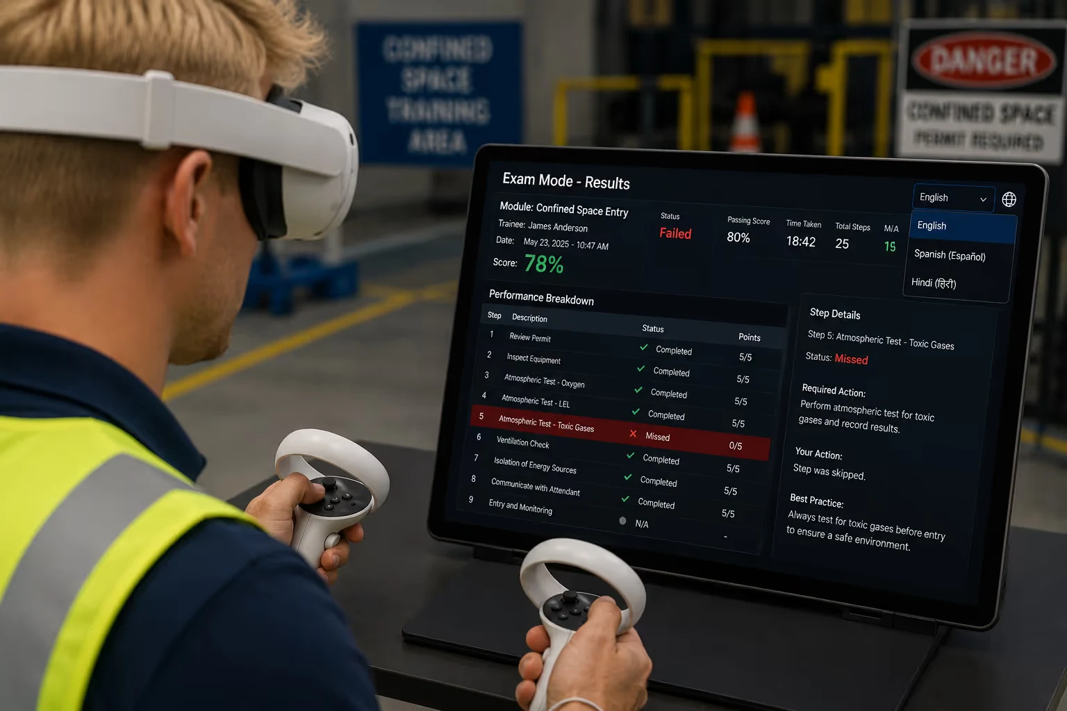 How a heavy industry conglomerate rolled out a 17-module VR safety library: What they did: an off-the-shelf library on standalone headsets