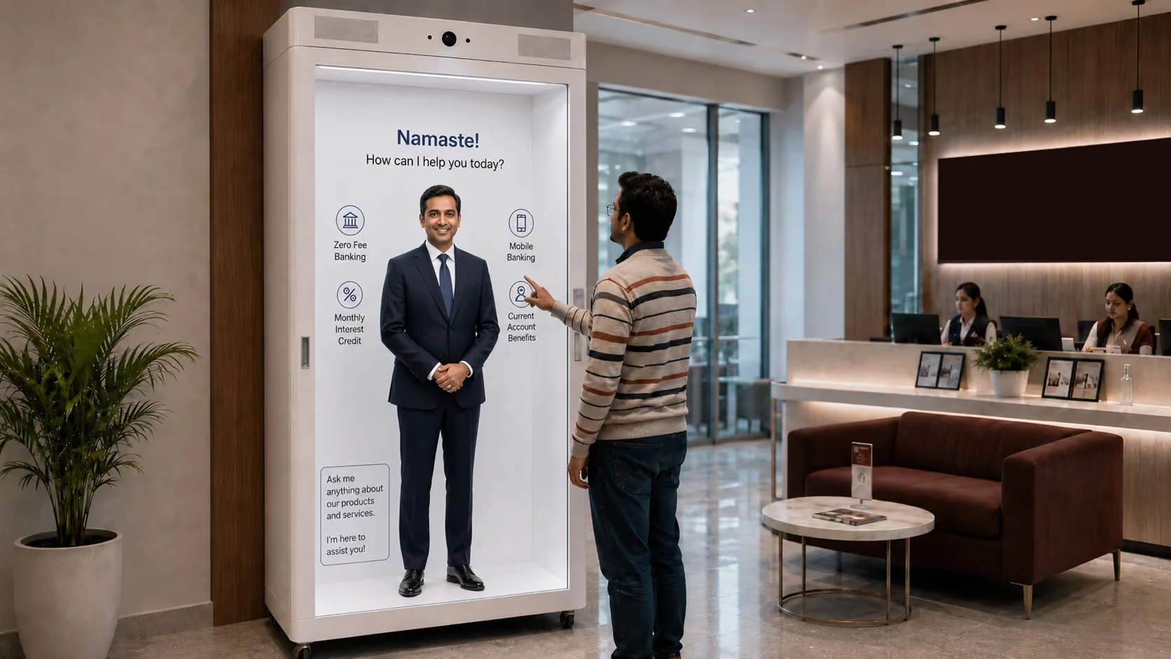 How a bank uses an AI hologram avatar to explain products in its branch: How it works