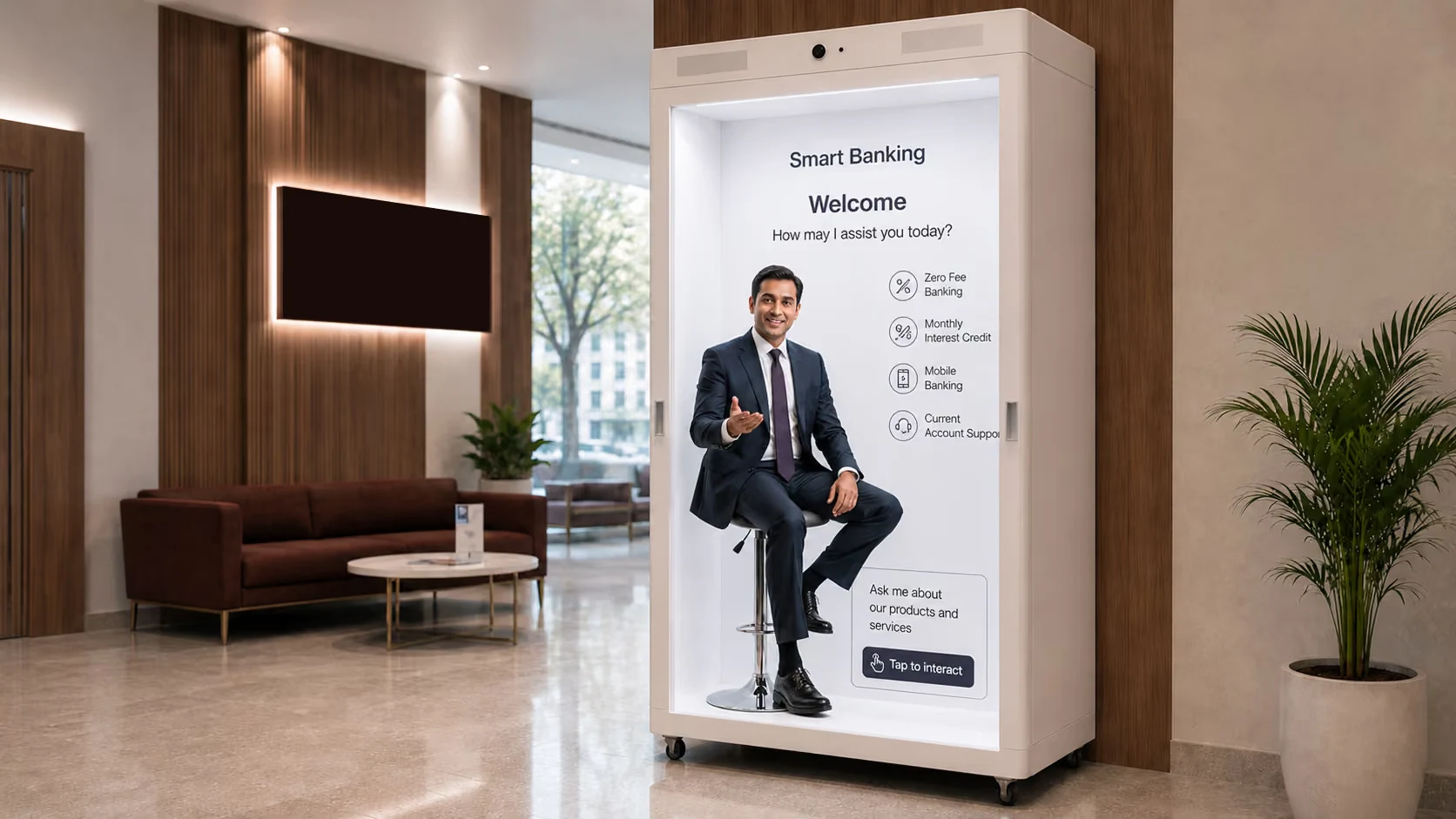 How a bank uses an AI hologram avatar to explain products in its branch: Results