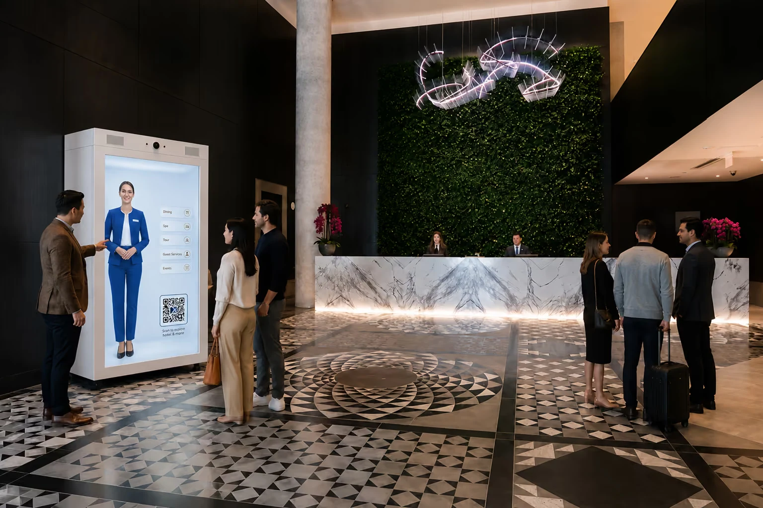 How a large hotel uses a hologram concierge in its lobby: What they did: an AI concierge in the lobby