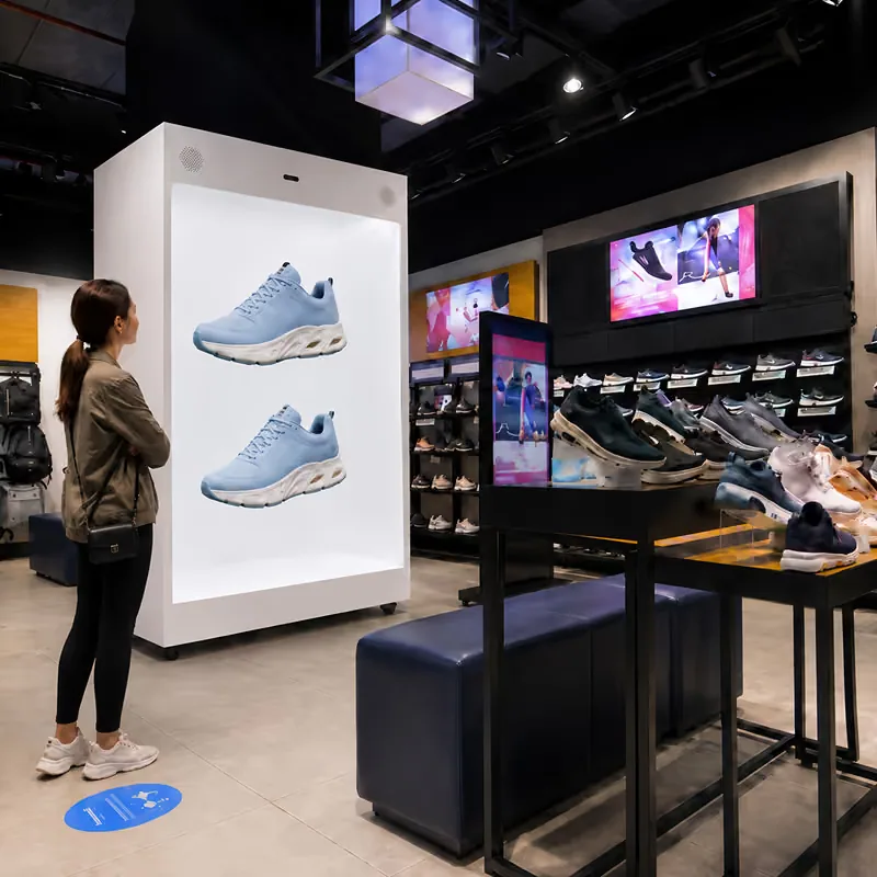 How a global footwear brand uses a hologram display in its flagship store: Results