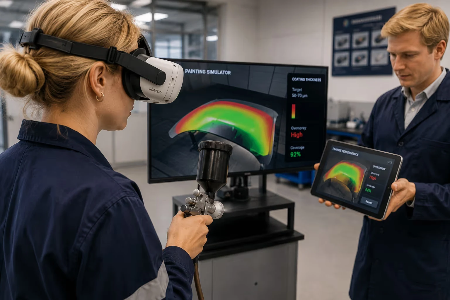 How phygital welding and painting simulators train skilled workers in India: Painting simulator