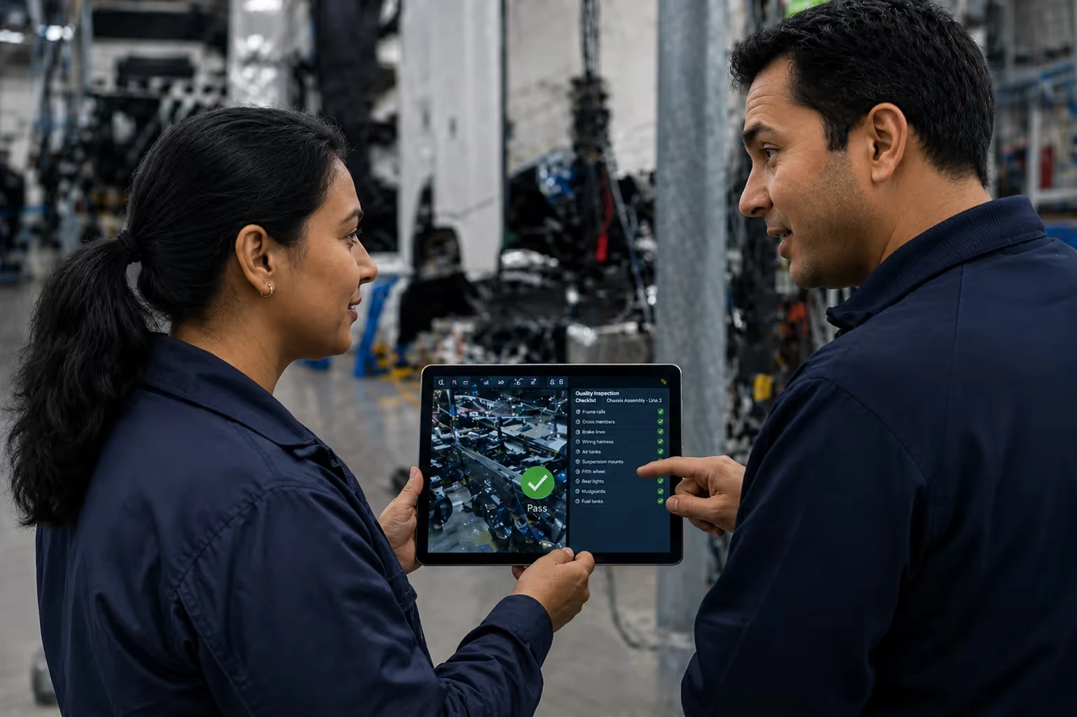 How a truck manufacturer cut quality inspector training by 60% with tablet AR: How it works